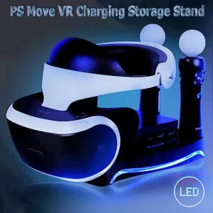 PS4 VR Charger Stand (Headset Dock   2 Move Controllers): Tangle-Free VR