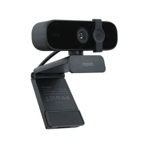 RAPOO C280 WEBCAM USB HD 2KSUPPORT CAMERA BUILT-IN OMNIDIRECTIONAL DUAL NOISE REDUCTION MICROPHONE