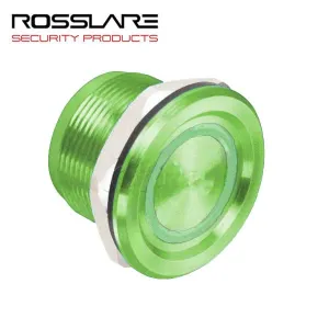 Rosslare - PX-34M - Piezoelectric Switch - LED Ring - 5-30 VDC - IP68 - Green