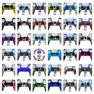Silicone Cover For PS5 Controller Case Skin Cool Designs Extra Grip Selection