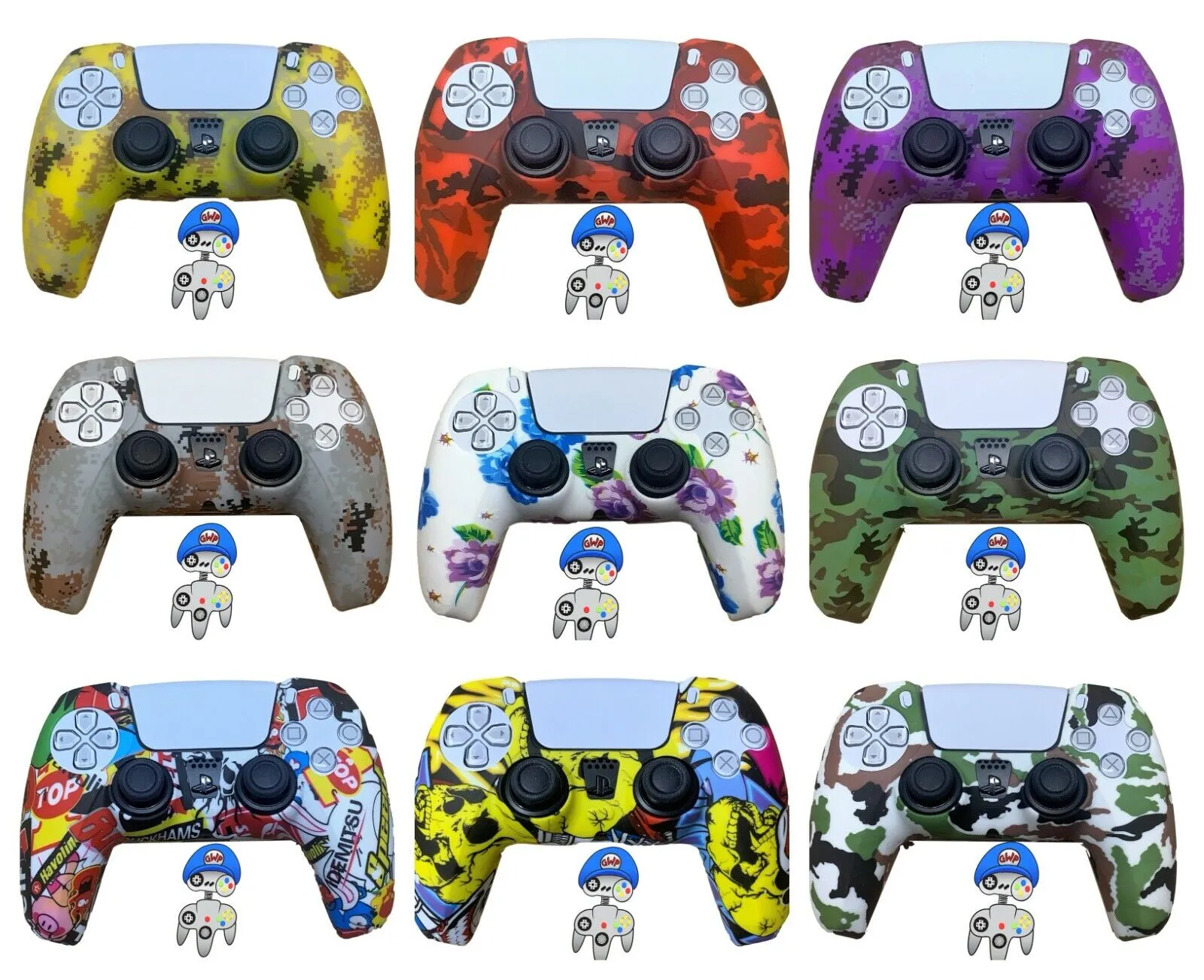 Silicone Cover For PS5 Controller Case Skin Cool Designs Extra Grip Selection