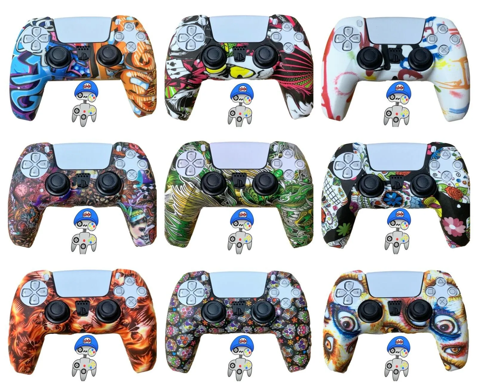 Silicone Cover For PS5 Controller Case Skin Cool Designs Extra Grip Selection