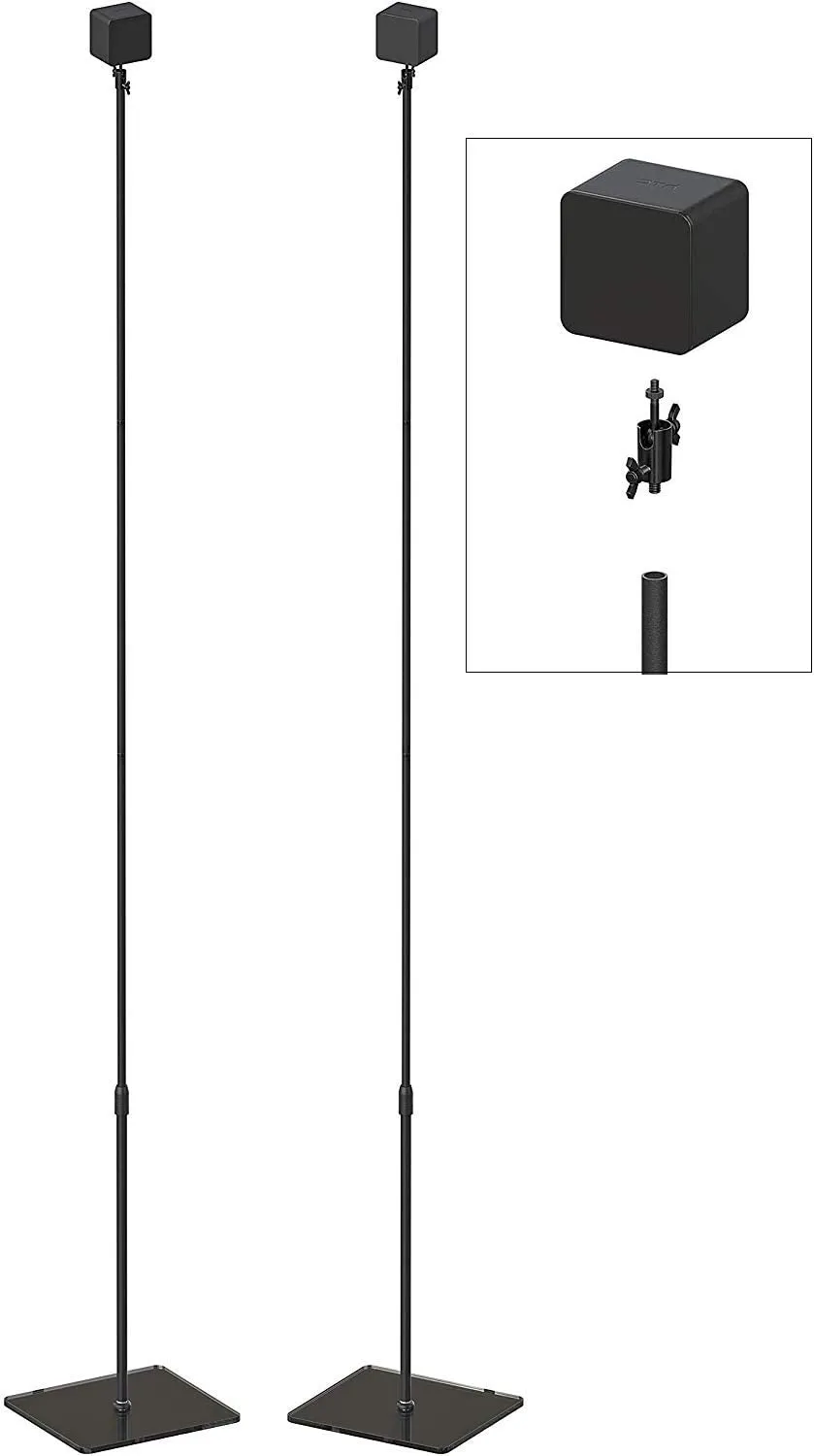 Skywin VR Concealed Wire Glass Stand - Compatible with HTC VR Sensors - Base Station for Vive Steam VR and Rift Constellation Sensors (2-Pack)