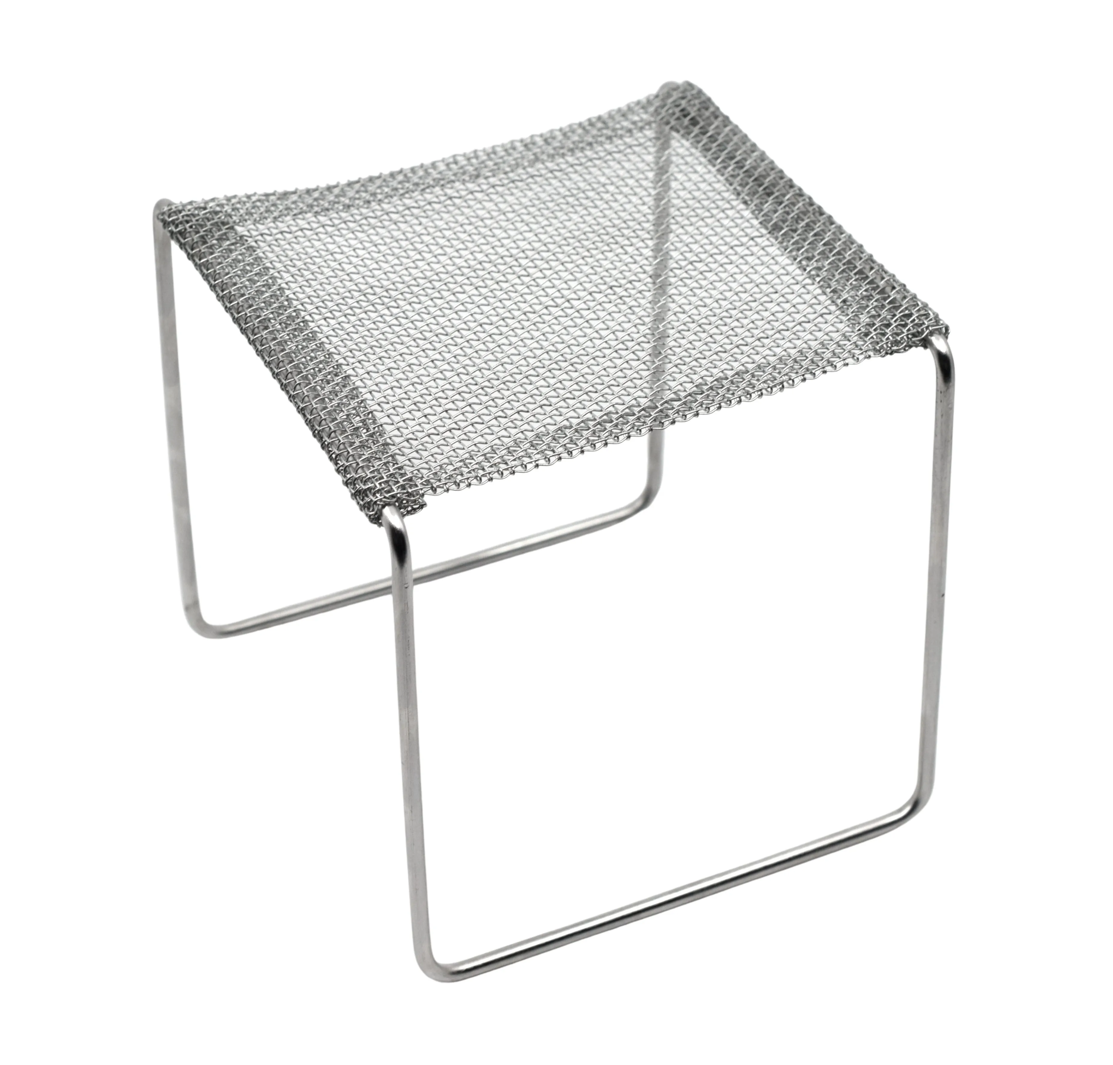 Stand for Alcohol Burner - Chrome Plated Steel Wire - 5"L x 5"W x 5"H