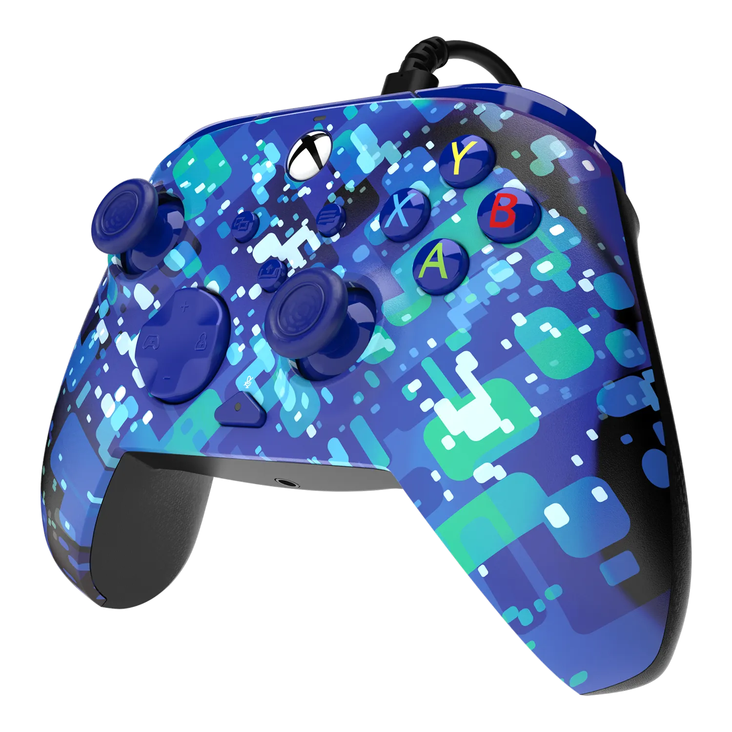 Xbox Series X|S & PC Glitch Blue REMATCH Advanced Wired Controller