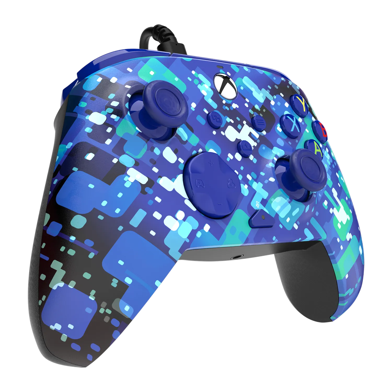 Xbox Series X|S & PC Glitch Blue REMATCH Advanced Wired Controller