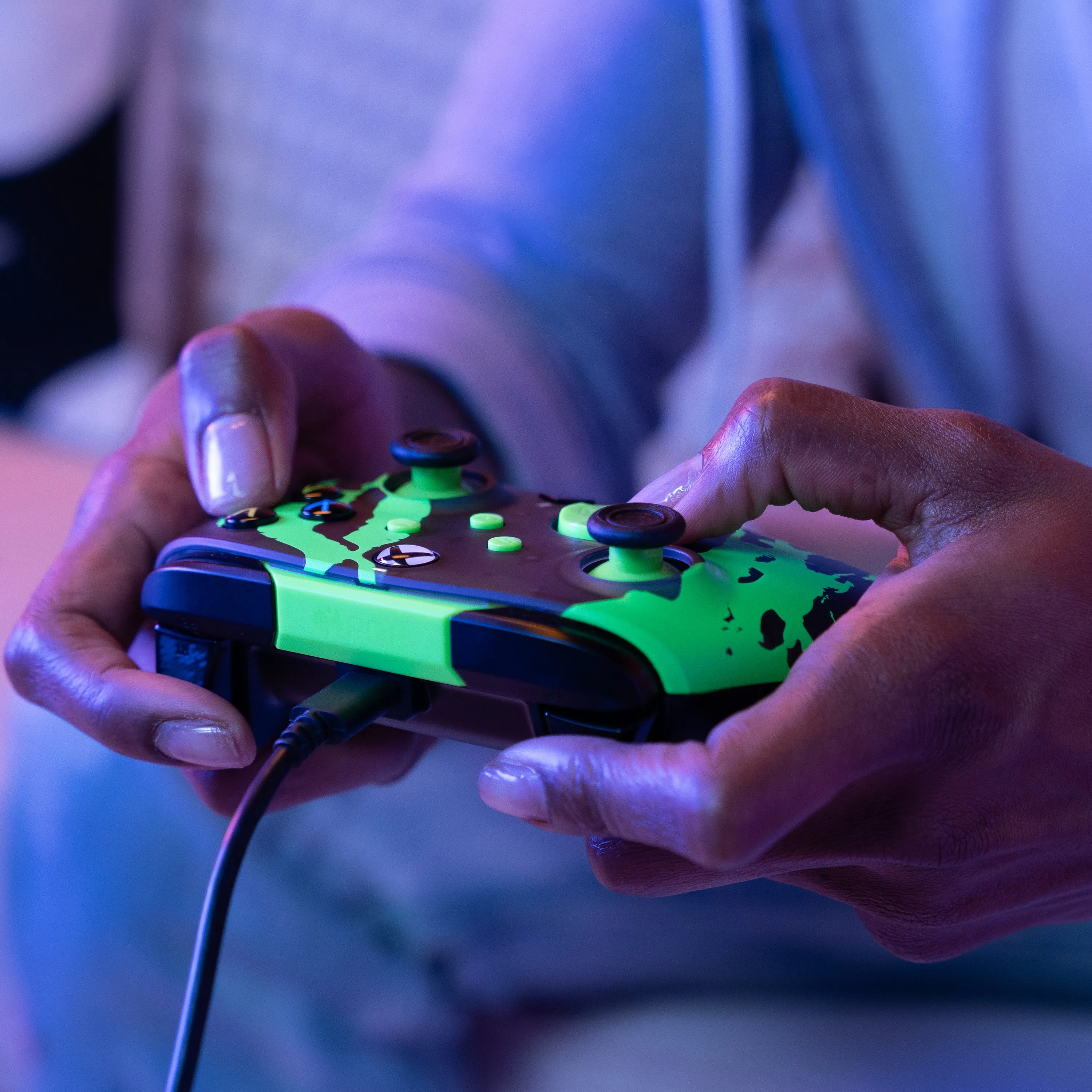 Xbox Series X|S & PC Jolt Green REMATCH GLOW Advanced Wired Controller